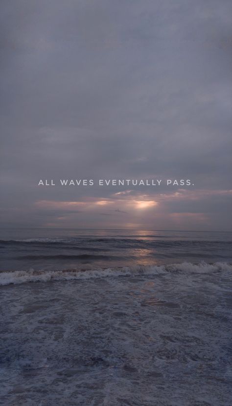 #beach #beachlover #seastheday All Waves Eventually Pass Quote, Beach Status For Instagram, Beach Story Captions, Quotes On Waves, Night Beach Quotes, Sea Quotes Lyrics, Beach Wallpaper Quotes, Sea Quotes Instagram Caption, Quotes About Waves