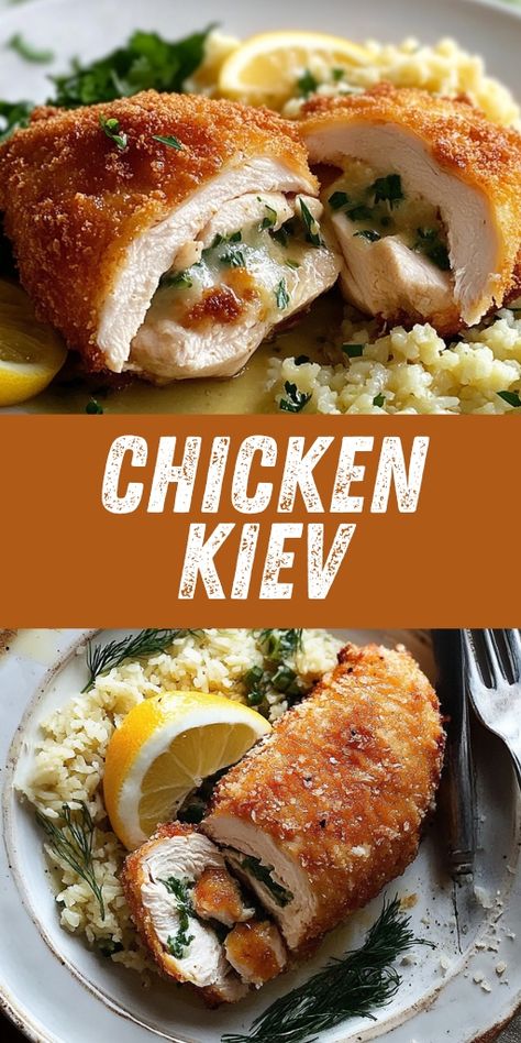 Treat yourself to the elegant and delicious Chicken Kiev! 🍗🧈 This classic dish features tender chicken breasts stuffed with garlic herb butter and lightly breaded, creating a crispy, juicy meal. Perfect for special occasions or a luxurious dinner at home!
👉 Pin this recipe and enjoy the indulgence of Chicken Kiev!
#ChickenKiev #StuffedChicken #ElegantDinners #SpecialOccasions #CrispyChicken #DinnerRecipes #ComfortFood #EasyDinners French Baked Chicken, Elevated Chicken Recipes, Chicken Kiev Recipe Baked, Chicken Tenderloins Recipes, Baked Chicken Kiev, Baked Chicken Breast Recipes, Chicken Kiev Recipe, Luxurious Dinner, Angel Chicken