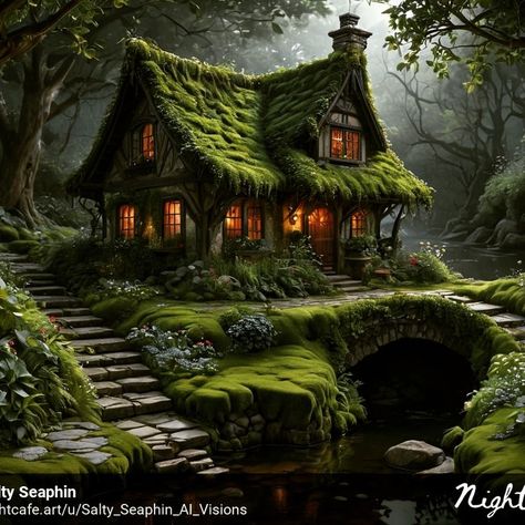 #forest #cottage #fairytale #scenery #fantasy #aiart #aiartcommunity #aiartwork #aiartist #digitalart #digitalcreator #secret #hidden @nightcafestudio Fantasy Cottage Art, Fairytale Scenery, Cottage Fairytale, Fantasy Cottage, Forest Cottage, Cottage Art, Fairy Tales, Digital Art, Cottage