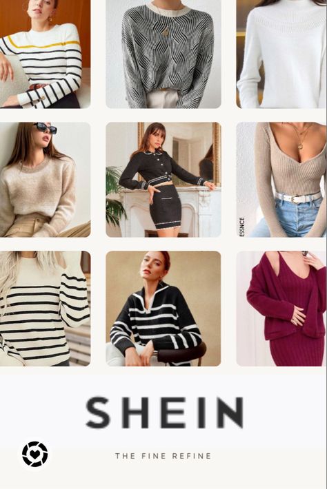 Shein fall sweaters and knits Affordable Sweaters, Knit Basics, Shein Shopping, Sweaters For Fall, Shein Finds, Cute Sweaters For Fall, Timeless Outfits, Look Expensive, Elegant Sweater