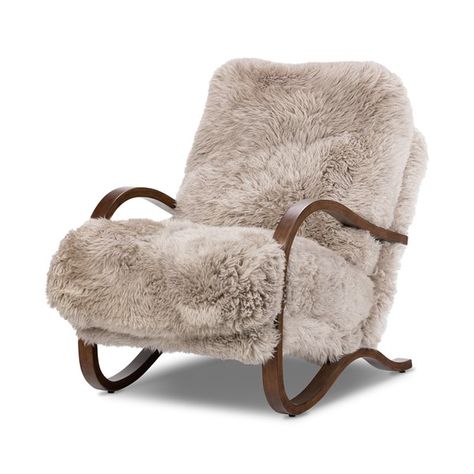 Living Room | Tobin Chair-Taupe Mongolian Fur Beige Accent Chair, Statement Chair, Fur Chair, Sheepskin Chair, Mongolian Fur, Statement Chairs, Leather Swivel Chair, Upholstered Arm Chair, Four Hands