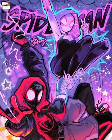 Spiderman and Gwen Stacy Miles Spiderman, Image Spiderman, Spaider Man, Spiderman Drawing, Spiderman Art Sketch, Miles Morales Spiderman, Spiderman Artwork, Spider Art, Spiderman Pictures