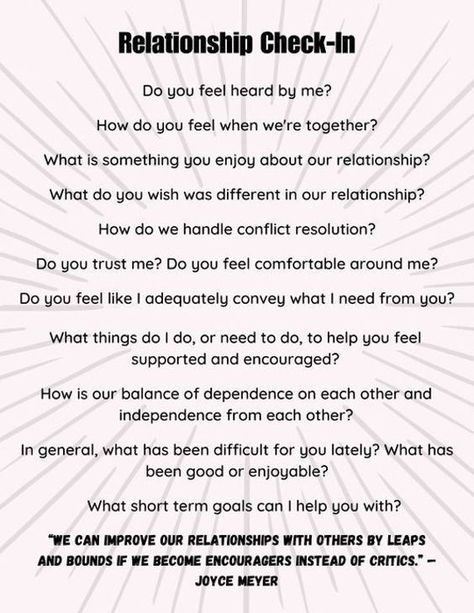 relationship check-in Monthly Relationship Check In Questions, How To Maintain A Healthy Relationships, Relationship Evaluation Questions, How To Take Things Slow Relationship, Couple Check In, Relationship Check In, Things I Want In A Relationship, Relationship Evaluation, Relationship Check In Questions