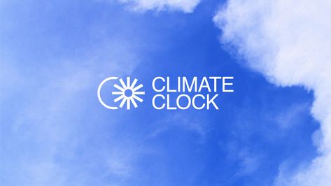 Climate Clock - Brand Identity on Behance Climate Graphic Design, Climate Logo Design, Weather Graphic Design, Medical Branding Design, Temperature Logo, Blue Brand Identity, Clock Graphic Design, Breeze Logo, Weather Logo