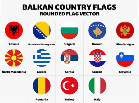 Balkan Countries, Serbia Flag, Macedonia Greece, Countries And Flags, Flag Vector, Flags Of The World, Macedonia, Albania, Serbia