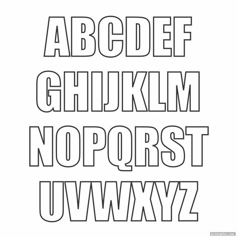 block letter font alphabet template for use - gridgit.com Box Fonts Alphabet, Thick Fonts Alphabet, Block Writing Font, Box Letters Alphabet, Letter Stencils Printables Templates, Block Letters Font Alphabet Templates, Block Fonts Alphabet, Different Fonts Alphabet, Block Letters Font Alphabet