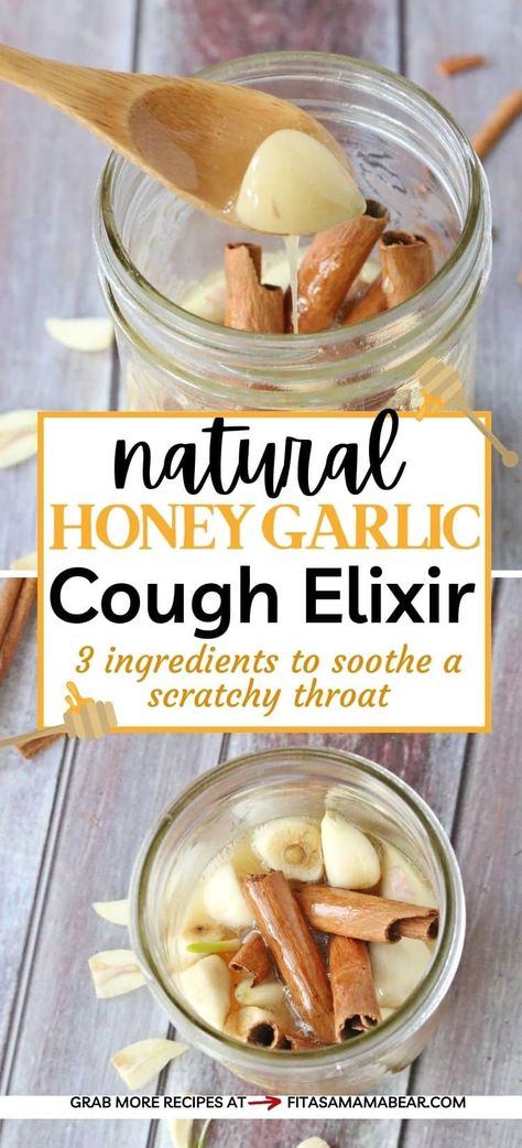 Natural Remedy For Cough, Honey For Sore Throat, Soothe A Sore Throat, Honey And Garlic, Throat Remedies, Sore Throat Remedies, Three Ingredient Recipes, Cold Relief, Cold Sores Remedies