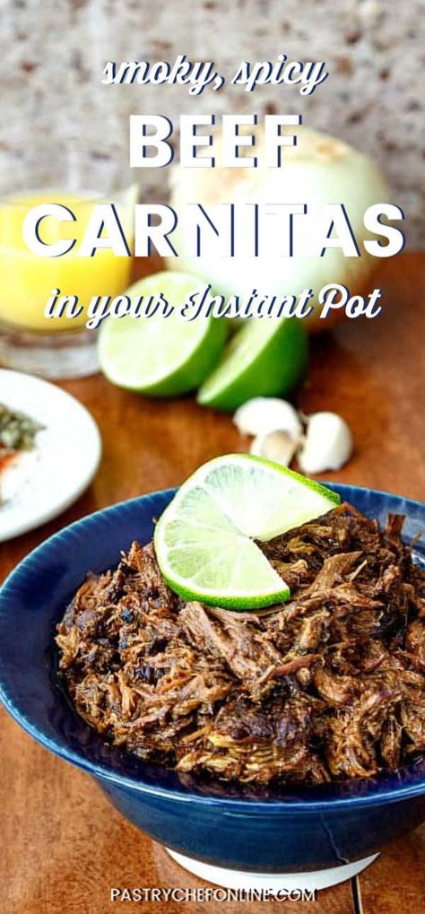 Carnitas Instant Pot, Beef Carnitas, Vegetarian Tacos Recipes, Taco Tuesday Recipes, Chipotle Powder, Shredded Beef Tacos, Taco Filling, Grilled Chicken Tacos, Spicy Corn