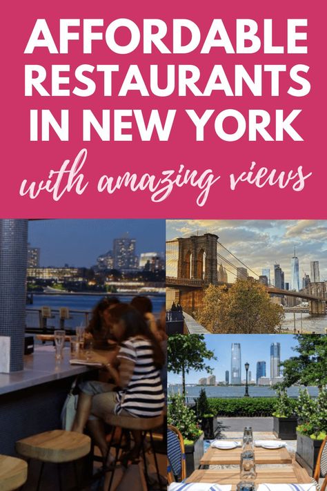 Sometimes we want to save a bit of money in NYC, but we don't want to sacrifice our experience and enjoyment! These affordable restaurants in NYC have some amazing views on offer - so you get incredible food but also an amazing view to enjoy too! Click though to read now, and get these restaurants saved for your itinerary! #nyc #newyorkcity #nycfood Affordable Restaurants In Nyc, Best Dinner Restaurants In Nyc, What To Eat In Nyc, Nyc Restaurants With A View, Top Restaurants In Nyc, Nyc Restaurants Manhattan, Cheap Restaurants In Nyc, Nyc City Aesthetic, Cheap Eats Nyc