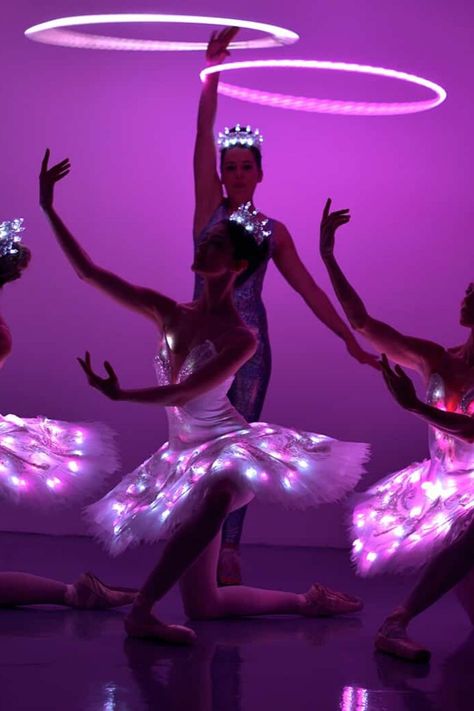 Dance Group Aesthetic, Ballet Show, Unique Event Decor, Ballet Shows, Light Up Costumes, Plant Styling, Ballerina Skirt, Corporate Entertainment, Dance Group