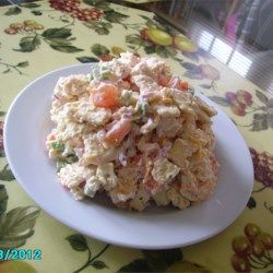 Cracker Salad Cracker Salad, Mayonnaise Salad, Southern Salad, Soda Crackers, Tomato Egg, Hard Cooked Eggs, Green Onion, Tomato Recipes, Salad Recipe