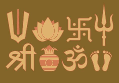 Holy Symbol, Indian Symbols, Hindu Symbols, Hindu Wedding Cards, Hindu Rituals, Simple Rangoli Border Designs, Hindu Culture, Rangoli Borders, Rangoli Border Designs