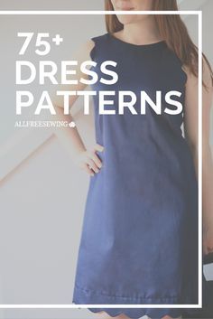 Learn how to sew a wide variety of dresses with these free dress patterns. (pictured: Seriously Scalloped Dress) Syprosjekter For Nybegynnere, Pillowcase Dress Pattern, Diy Sy, Simple Dress Pattern, Dress Sewing Tutorials, Haine Diy, Free Dress, Sewing Dress, Dress Patterns Free