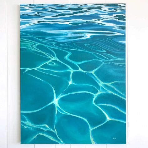 Quarantine Paintings 🕊️ – Julie Kluh Art Ocean Art Painting, Beach House Art, Arte Van Gogh, Wave Painting, Sea Painting, Water Art, Wave Art, Ocean Painting, Water Painting