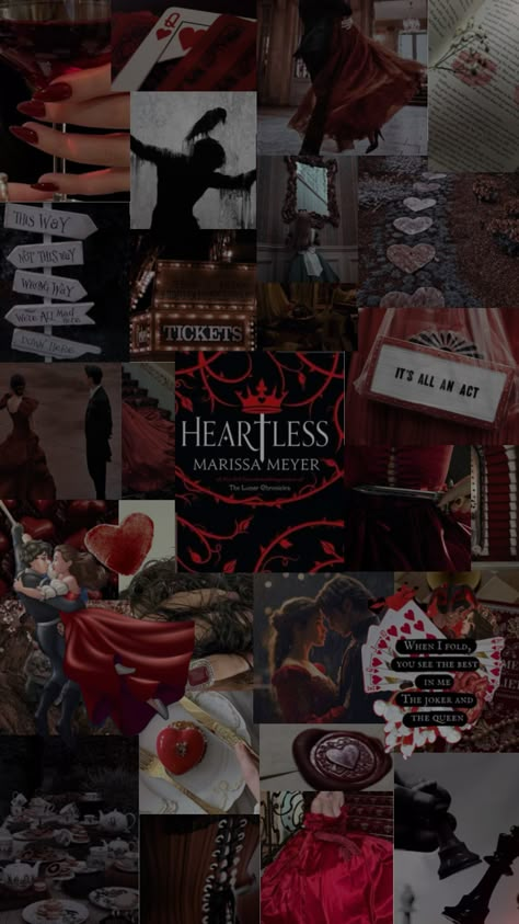 Heartless aesthetic Heartless Aesthetic, Heartless Book, Heartless Marissa Meyer, Marissa Meyer Books, Marissa Meyer, Were All Mad Here, Fictional World, Alice In Wonderland, Favorite Books