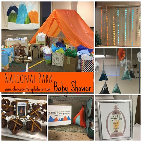 This National Park themed baby shower is so adorable! Lots of great ideas for a camping or outdoor baby shower or birthday party. Plenty of cute (and frugal! ) inspiration. Baby Shower Ideas Outdoor, Park Baby Shower Ideas, Baby Nicknames, Park Birthday, Outdoor Baby Shower, Outdoor Girls, Outdoor Park, Trendy Baby Shower Ideas, Outdoor Baby