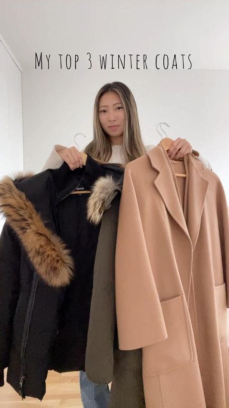 My Top 3 Winter Coats: Wool coat, parka & puffer @laurenloraa Winter Outfits Cold Puffer Jacket, Jackets For Winter For Women, Coat Winter Outfits Women, Winter Parka Outfit Cold Weather, Outfit With Coat Winter, Canada Fashion Winter, Winter Wool Coats Women Outfit, London Weather Outfits, Black Jacket Outfit Women Winter