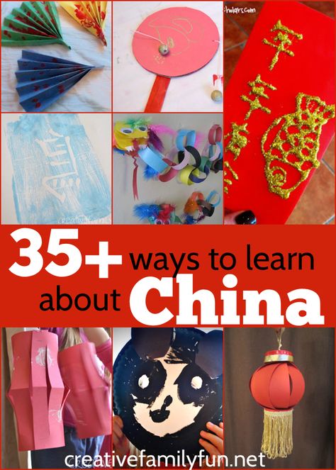 Over 35 fun kids crafts and activities about China. Perfect for learning about Chinese New Year! China Activities For Kids, Theme Nouvel An, China For Kids, Multicultural Activities, Chinese New Year Crafts For Kids, Chinese New Year Activities, China Crafts, Chinese Crafts, Chinese New Year Crafts