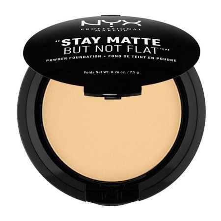 NYX Stay Matte But Not Flat is a collection of products formulated for matte lovers. This Powder Foundation provides a medium coverage that can be built up and feels smooth and silky all day. The mineral-enriched formula will even out skin tone to achieve a flawless-looking matte finish. Apply dry as-is for a medium coverage or wet a little for a full coverage.Matte powder foundation; Buildable medium to full coverage; Mineral rich; Vegan; Waterproof; Suitable for all skin types; Color: Beige. Nyx Foundation, Beige Makeup, Oily T Zone, Pressed Powder Foundation, Nyx Makeup, Matte Powder, Too Faced Foundation, Acne Blemishes, Foundation Powder