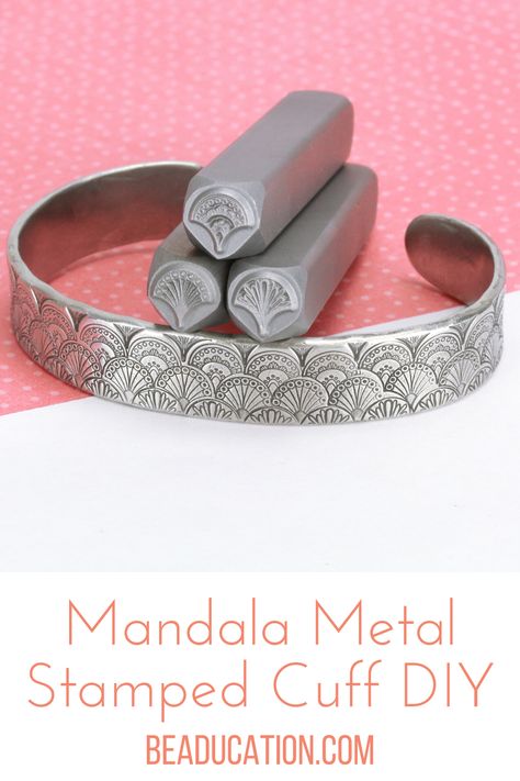 Metal Stamped Jewelry Diy, Metal Stamping Projects, Metal Stamped Bracelet, Cuff Bracelets Diy, Cuffs Diy, Jewelry Making Classes, Metal Stamped Jewelry, Metal Cuff Bracelet, Metalsmithing Jewelry