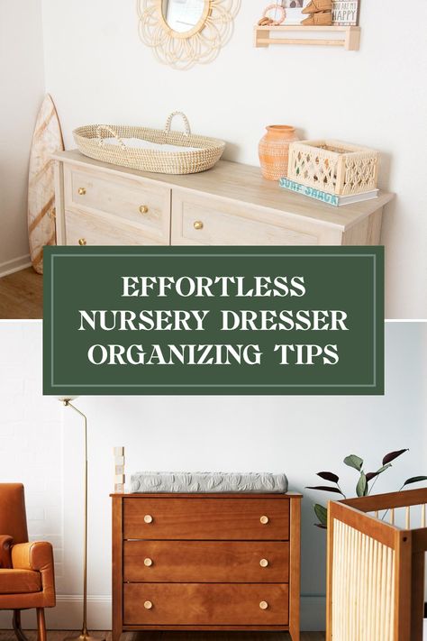 Organizing your baby’s dresser can feel overwhelming, but it doesn't have to be! Discover these easy nursery organization ideas to keep your little one’s clothes and essentials neat and accessible. From using dividers for tiny outfits to color-coding drawers, these practical tips will transform your nursery into a tidy haven. Don’t let clutter take over; learn how to make baby dresser organization simple and stress-free for new parents like you. It's time to take on nursery organization with confidence! Organize Baby Room, Baby Organization Ideas, Tiny Outfits, Nursery Organization Ideas, Nursery Drawer Organization, Baby Dresser Organization, Nursery Dresser Organization, Baby Drawer, Changing Dresser