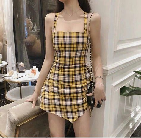 Jung Somin, Pakaian Feminin, Checkered Dress, Korean Girl Fashion, Ulzzang Fashion, Kpop Fashion Outfits, 여자 패션, Edgy Outfits, Kpop Outfits