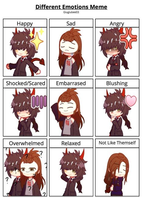 Different Emotions, Gacha Club, Memes