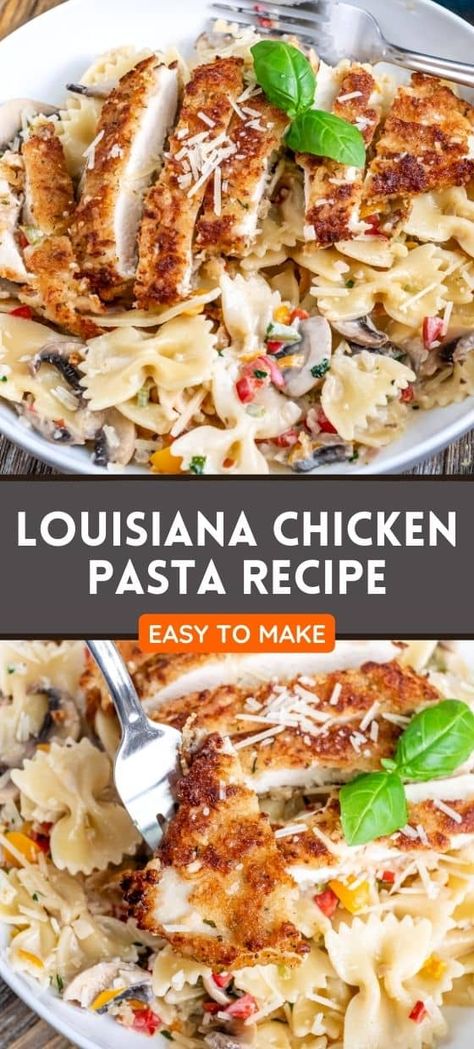 Louisiana Chicken Pasta Louisiana Cajun Chicken Pasta, Cheesecake Factory Louisiana Chicken, Louisiana Chicken Pasta Recipe, Cheesecake Factory Louisiana Chicken Pasta, Louisiana Chicken, Louisiana Chicken Pasta, Orange Bell Pepper, Chicken And Pasta, Louisiana Recipes