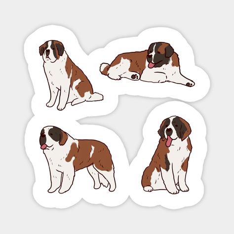 Saint Bernard dog illustration, cute Saint Bernard, cartoon Saint Bernard, Saint Bernard drawing, cute drawing of dogs , Saint Bernard -- Choose from our vast selection of magnets to match with your desired size to make the perfect custom magnet. Pick your favorite: Movies, TV Shows, Art, and so much more! Available in two sizes. Perfect to decorate your fridge, locker, or any magnetic surface with. Saint Bernard Illustration, Saint Bernard Drawing, Cute Saint Bernard, Dog Illustration Cute, Saint Bernard (dog), Saint Bernard Dog, St Bernard Dogs, Bernard Dog, Illustration Cute