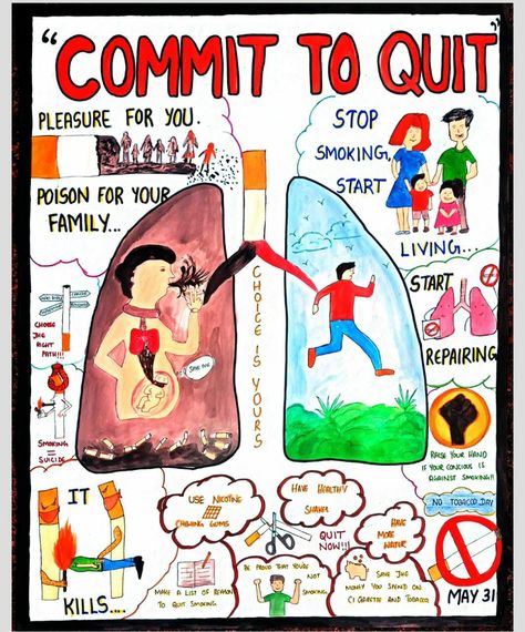 Health For All Poster Making, Say No To Alcohol Posters Drawing, Health Awareness Poster Ideas, Health Awareness Poster Drawing, World No Tobbaco Day Poster Drawing, World No Tobbaco Day Poster, Poster Making About Health, Leadership Poster, Lungs Drawing