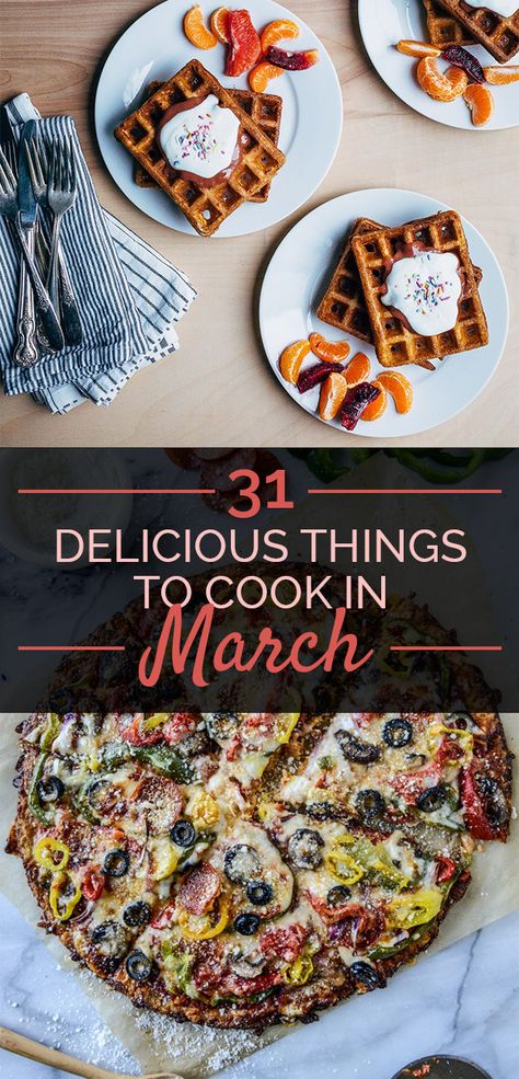 31 Delicious Things To Eat In March Uc Diet, March Recipes, Blt Grilled Cheese, March Food, Fancy Breakfast, Cauliflower Mash, Veggie Dinner, Buzzfeed Tasty, Things To Eat