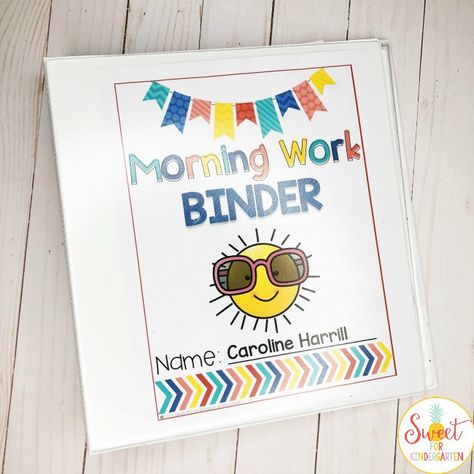 Morning Work Binder Cover Morning Work Coloring Sheet, Kindergarten Morning Journal, Morning Binders First Grade, Morning Binders Preschool, September Read Alouds, Fall Read Alouds, Read Alouds For Kindergarten, Morning Work Binder, First Grade Morning Work