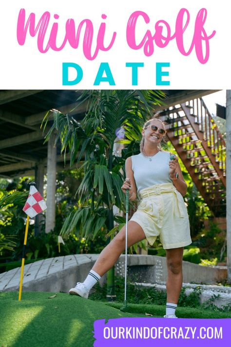 If you’re searching for a good date idea, you might want to try your hand at mini golf. Whether you’re a pro mini golfer or have never golfed a day in your life, mini golf is a fun activity that anyone can enjoy. But why is it such a great date idea? What should you wear? And how can you spice up your date? Let’s talk about it! Golf Date Outfit, Mini Golf Date Outfit, Mini Golf Date, Put Put Golf, Golf Date, Free Date Ideas, Great Date Ideas, Summer Night Outfit, First Date Outfits