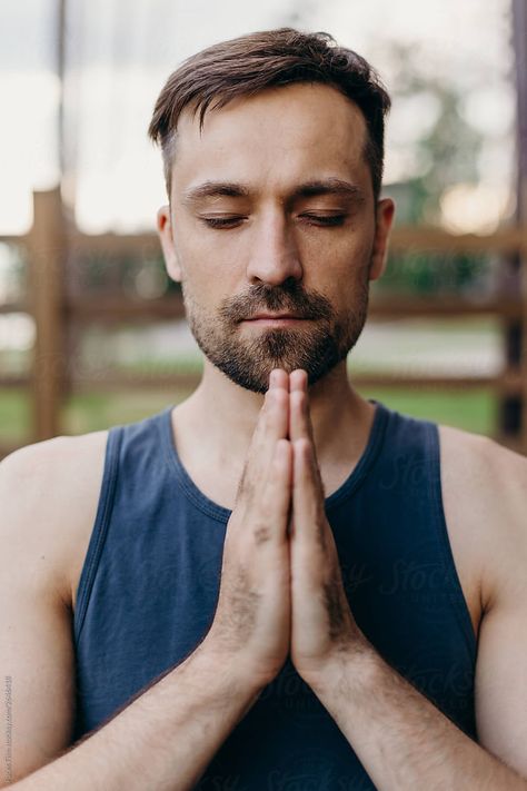 Yoga Man, Man Praying, Close Eyes, Man Close, Drawing Prompts, Drawing Body Poses, Poses Drawing, Drawing Prompt, Closed Eyes