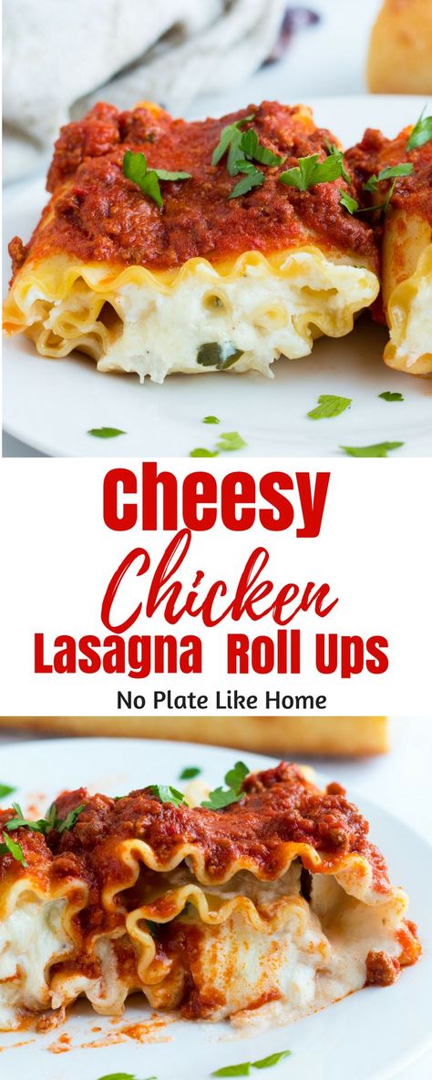 Cheesy Chicken Lasagna, Chicken Lasagna Roll Ups, Chicken Lasagna Rolls, Chicken Lasagna Recipe, Lasagna Roll Ups, Lasagna Casserole, Lasagna Roll, Roll Ups Recipes, Lasagna Rollups