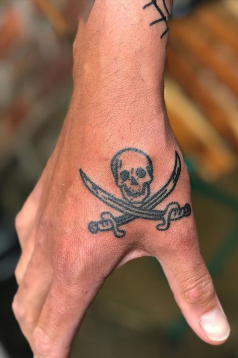 Skull And Swords Tattoo, Spartan Traditional Tattoo, Skull And Cross Swords Tattoo, Skeleton Turtle Tattoo, Tool Inspired Tattoo, Highwaymen Tattoo, Pirate Tattoos Traditional, Concrete Tattoo Ideas, Latino Tattoos Men Ideas