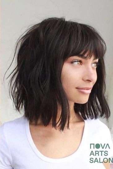 These Hair Trends Are Going to be Huge in 2020 - Southern Living Brunette Bob, New Hair Trends, Dark Brunette, Long Neck, Haircuts With Bangs, Long Bob, Grunge Hair, Cool Haircuts, Bob Hairstyle