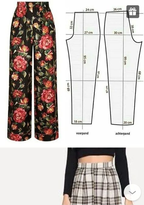 Seluar Wanita, Projek Menjahit, Trousers Pattern, Trouser Pattern, Haine Diy, Mother Dresses, Sewing Clothes Women, Sewing Tutorials Clothes, Fashion Design Patterns