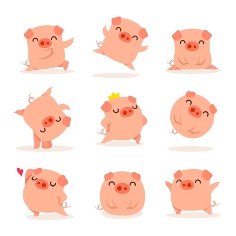 Piglet Drawing, Pig Painting, Kids Notes, Pig Drawing, Pig Character, Pig Illustration, Cute Piglets, Drawing Cartoon Faces, Pig Cartoon