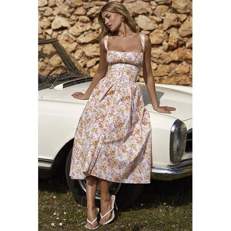 3466.19RSD 32% OFF|Suninheart Summer Elegant Floral Print Midi Holiday Dress with Pocket Yellow Back Lace Up Party Dresses Casual Women Dress 2023| |   - AliExpress Elegant Summer Dresses, Backless Bodycon Dresses, Midi Sundress, Long Midi Dress, Floral Print Midi Dress, Maxi Robes, Floral Sundress, Midi Dress Summer, Floral Dress Summer