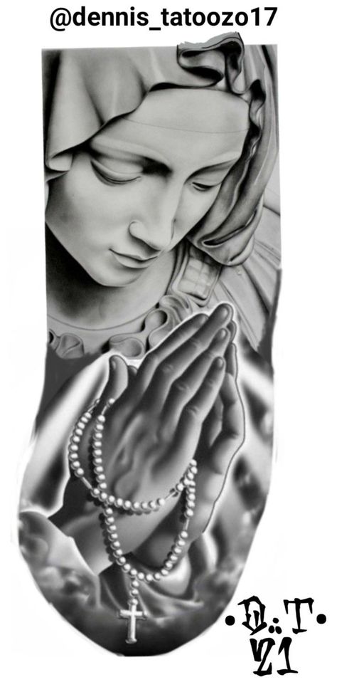 Maria Tattoo Design, Mary Tattoo Design, Sleeve Tattoo Women, Jesus Tattoo Sleeve, Mother Mary Tattoos, Shen Long Tattoo, Chicano Tattoos Sleeve, Filigree Tattoo, Mary Tattoo