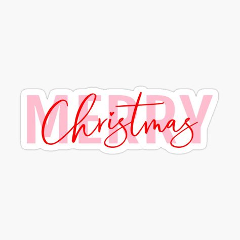 Pink Christmas Stickers, Written Stickers, Christmas Stickers Png, Cute Christmas Stickers, Christmas Stickers Printable, Xmas Stickers, Pink Merry Christmas, Merry Christmas Lettering, Merry Christmas Sticker