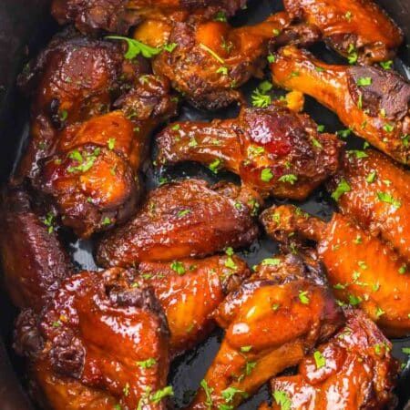 Slow Cooker Honey Garlic Chicken Wings - Balancing Motherhood Honey Garlic Chicken Wings Crockpot, Slow Cooker Wings, Wings Slow Cooker, Honey Garlic Wings, Slow Cooker Honey Garlic Chicken, Chicken Wings Crockpot, Slow Cooker Chicken Wings, Honey Garlic Chicken Wings, Garlic Wings