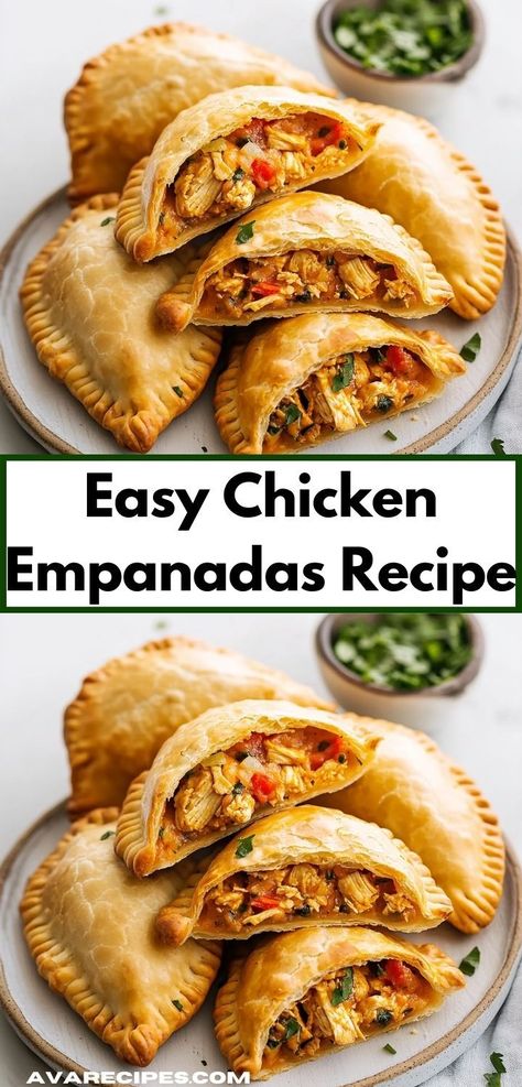 Need a quick and satisfying meal? Discover the ease of this Chicken Empanadas Recipe, perfect for busy nights. With just a few ingredients, you can whip up a family-friendly dinner that’s both comforting and delicious. Easy Chicken Empanadas, Chicken Empanadas Recipe, Chicken Empanadas, Empanadas Dough, Seasoned Chicken, Family Friendly Dinners, Homemade Dough, Empanadas Recipe, Savory Chicken