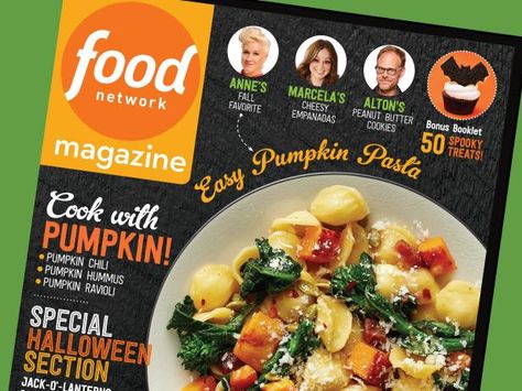 Food Network Magazine: October 2016 Recipe Index from Food Network Easy Pumpkin Pasta, Magazine Recipe, Khmer Food, Magazine Recipes, Pumpkin Pasta, Food Network Star, Tv Food, Food Network Magazine, Star Food