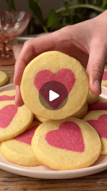 Slice And Bake Valentine Cookies, Cookie Shapes Ideas, How To Make Cookies From Scratch, Valentines Bakes, Small Cookies Recipe, Slice And Bake Sugar Cookies, Heart Cookies Recipe, Slice And Bake Cookies, Sugar Cookie Dough Recipe