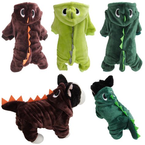 Dinosaur Dog Clothes for Small Dogs Winter Luxury Designer Big Dog Clothes French Bulldog Warm Cute Dinosaur Party, Dog Dinosaur Costume, Halloween Pets, Pet Halloween Costumes, Dinosaur Funny, Pet Dogs Puppies, Clothes Cute, Dog Costumes, Dog Costume