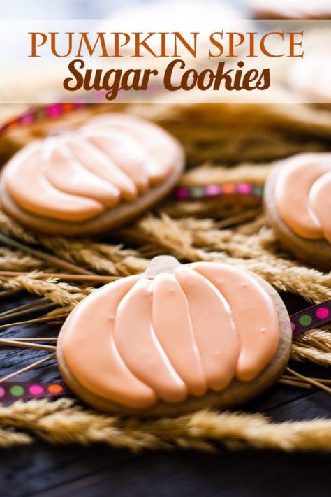 Pumpkin Spice Sugar Cookies - Beautiful Life and Home Best Pumpkin Cookies, Cookies For Fall, Rolled Sugar Cookie Dough, Pumpkin Cookies Decorated, Pumpkin Spice Cookie Recipe, Sugar Cookie Dough Recipe, Pumpkin Spice Sugar Cookies, Lofthouse Sugar Cookies, Spice Sugar Cookies