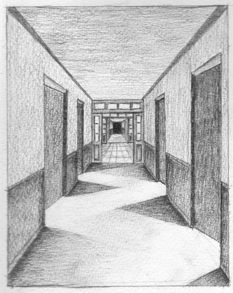 Corak Menjahit, Perspective Sketch, Perspective Drawing Architecture, Desen Realist, Perspective Drawing Lessons, Garden Mushrooms, One Point Perspective, Architecture Sketchbook, Architecture Design Drawing