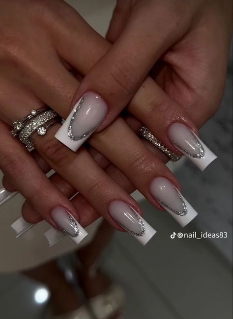 Silver Pearl Nails, Milky Nails, White Acrylic Nails, Basic Nails, Work Nails, Acrylic Nails Coffin Pink, Pearl Nails, Short Acrylic Nails Designs, Pink Acrylic Nails